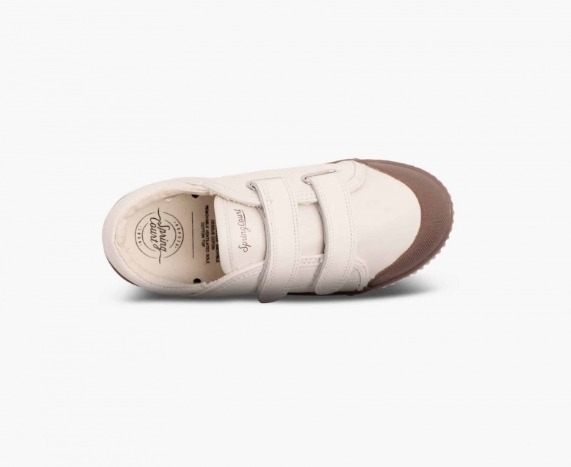 Basket Spring Court G2 Scratch Goatskin Blanche Enfant | CXC-39659069